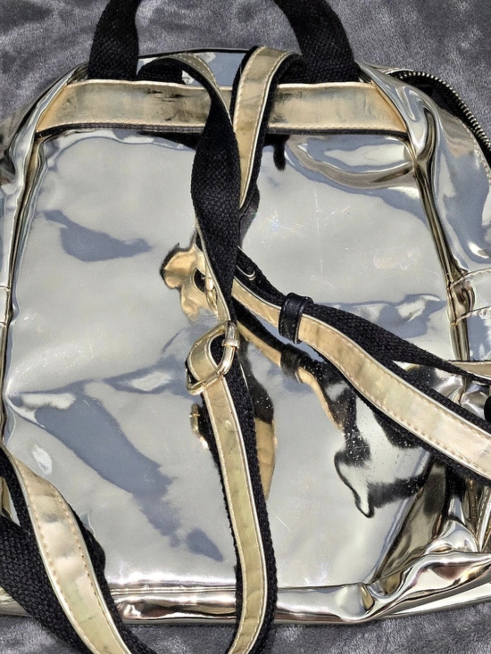 Metallic Silver Backpack - Picture 2 of 7